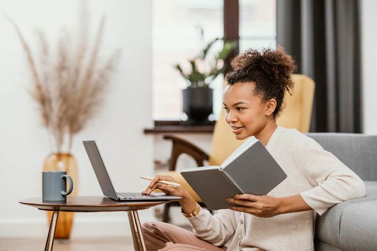 lady working on laptop